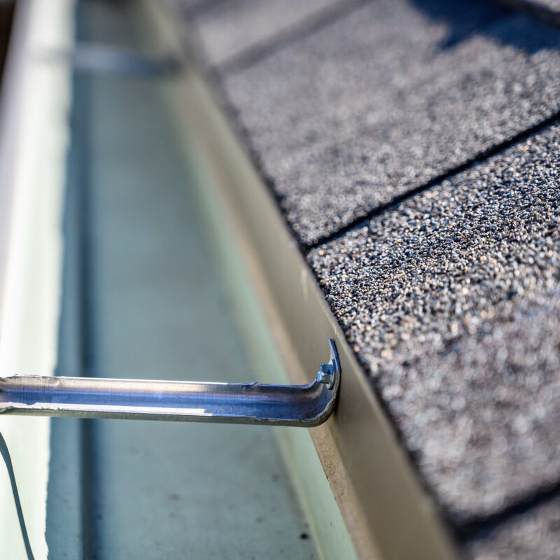 gutters that are exceptionally clean after All American Pressure Washing cleaned them.